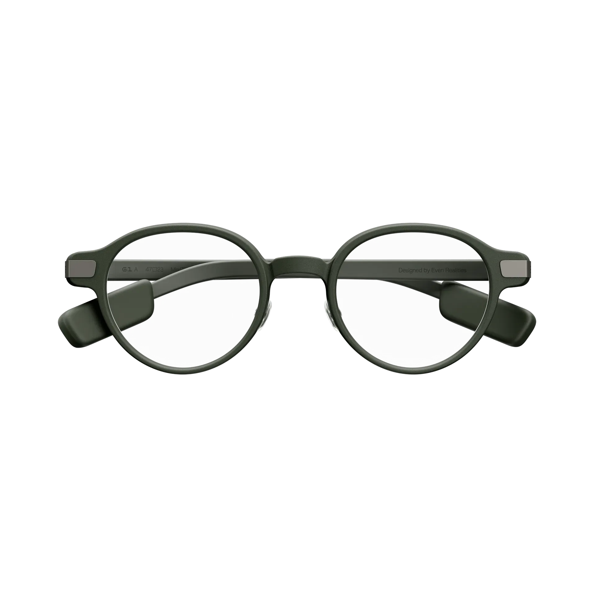Even Realities G1 A smart glasses with transparent waveguide display and titanium frame for discreet AR