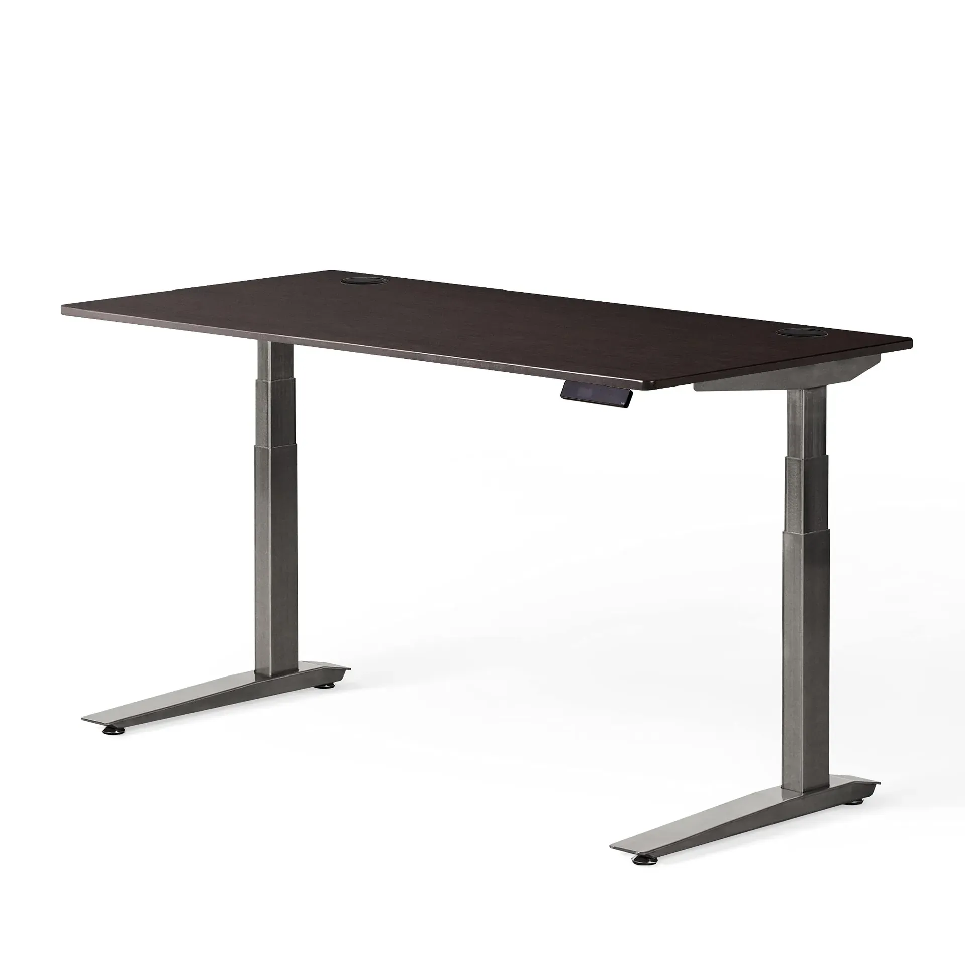 Fully Jarvis 72x30 dark bamboo standing desk with steel alloy frame and electric lift system