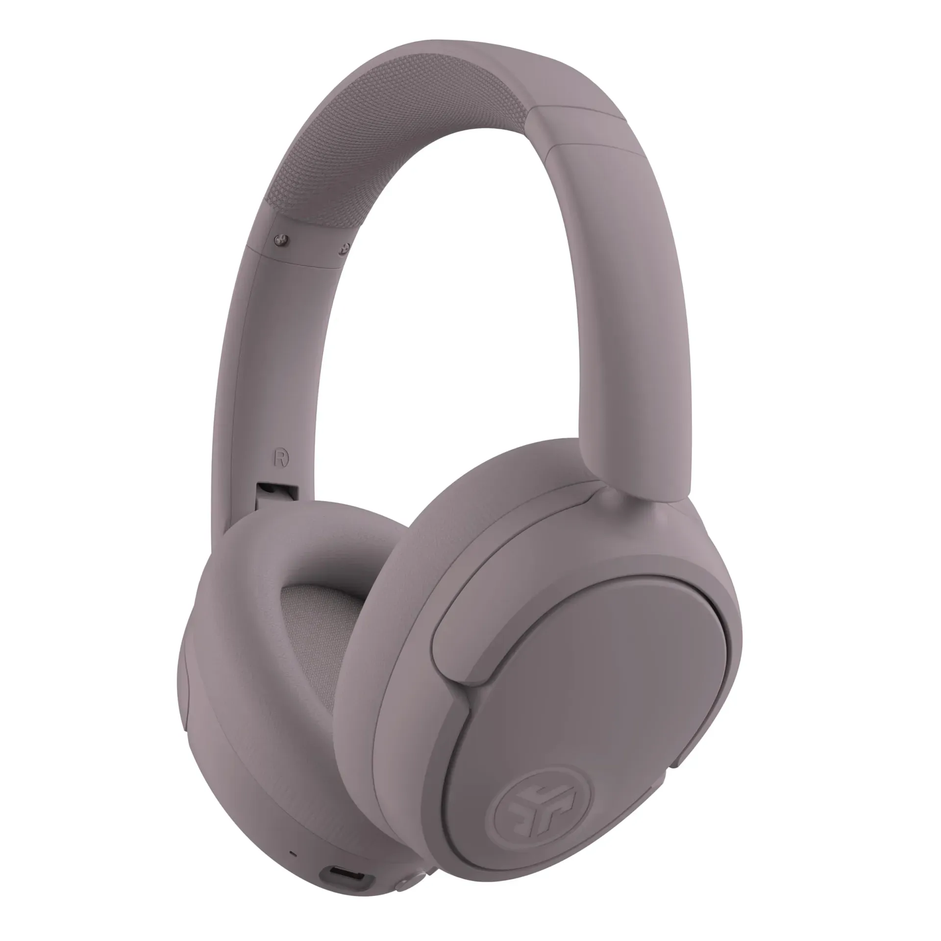 JLab JBuds Lux ANC over-ear headphones with hybrid noise cancellation and cloud foam earcups in navy blue