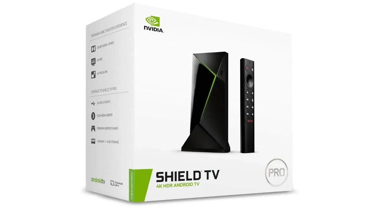NVIDIA Shield Android TV Pro 4K HDR streaming media player with GeForce NOW cloud gaming