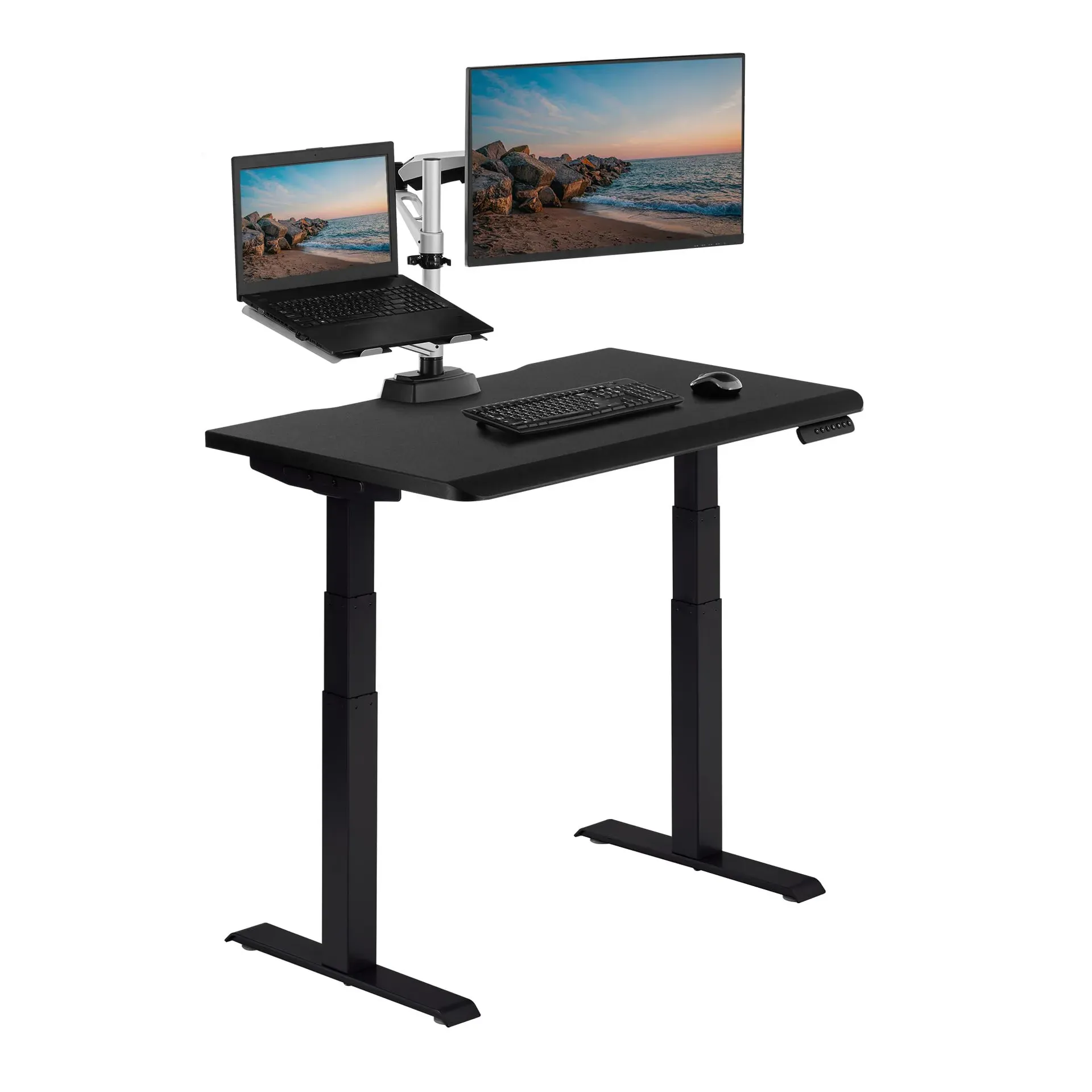 Vari ComfortEdge electric standing desk 60x30 with sloped ergonomic front edge for wrist relief