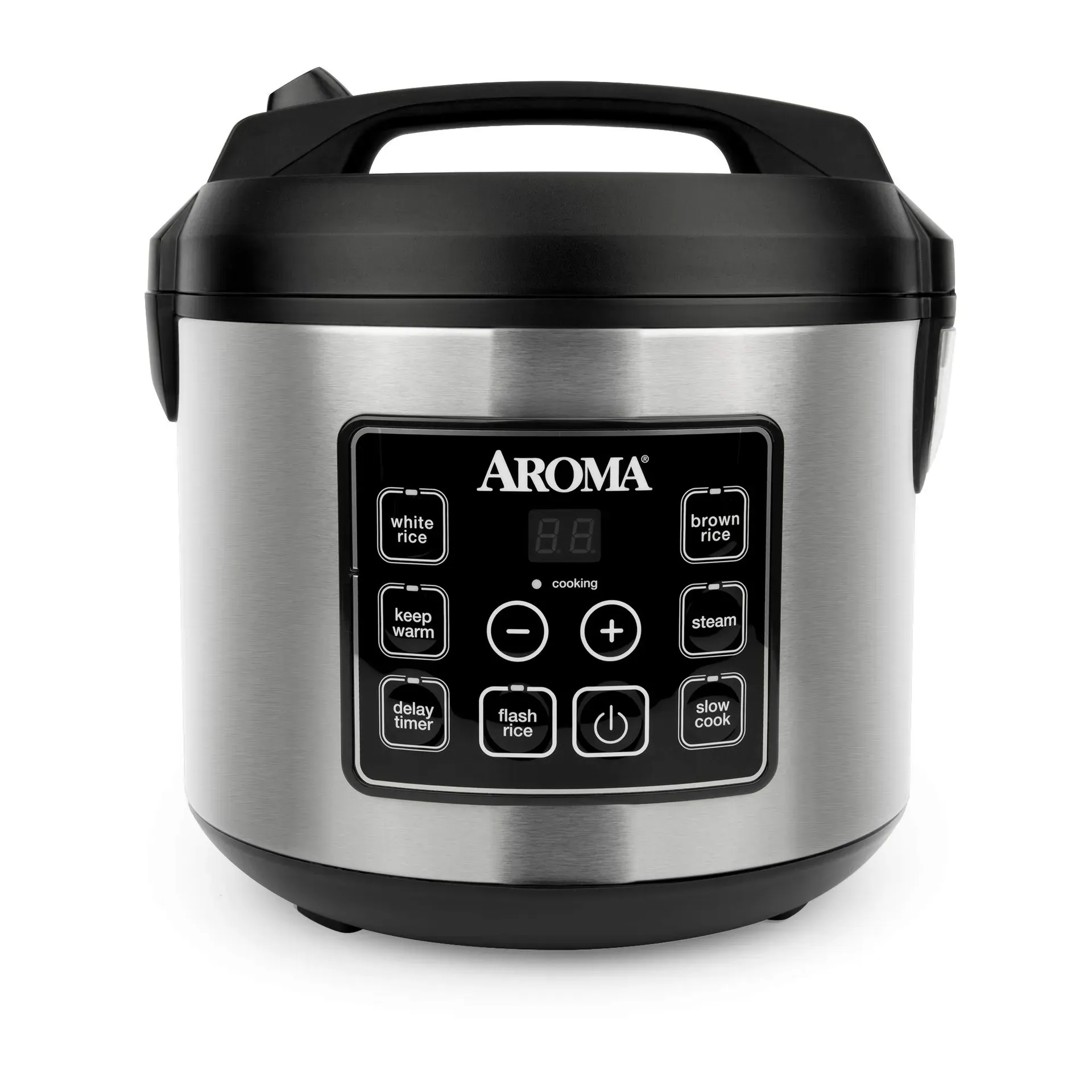 Aroma Housewares ARC-150SB digital rice cooker and multi-cooker with stainless steel exterior