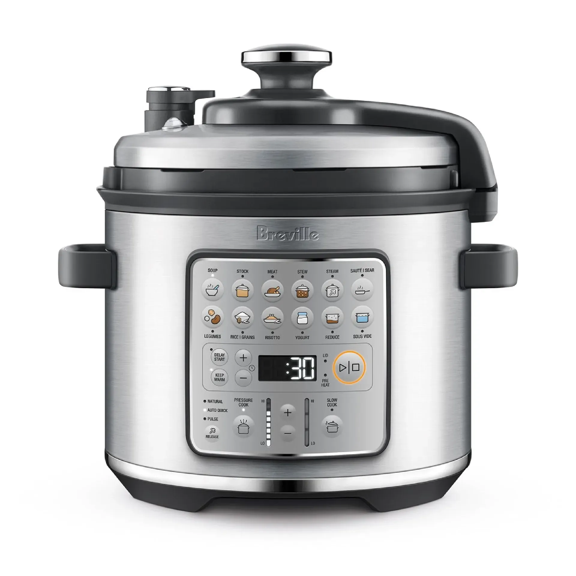 Breville Fast Slow Go pressure cooker BPR680BSS in brushed stainless steel