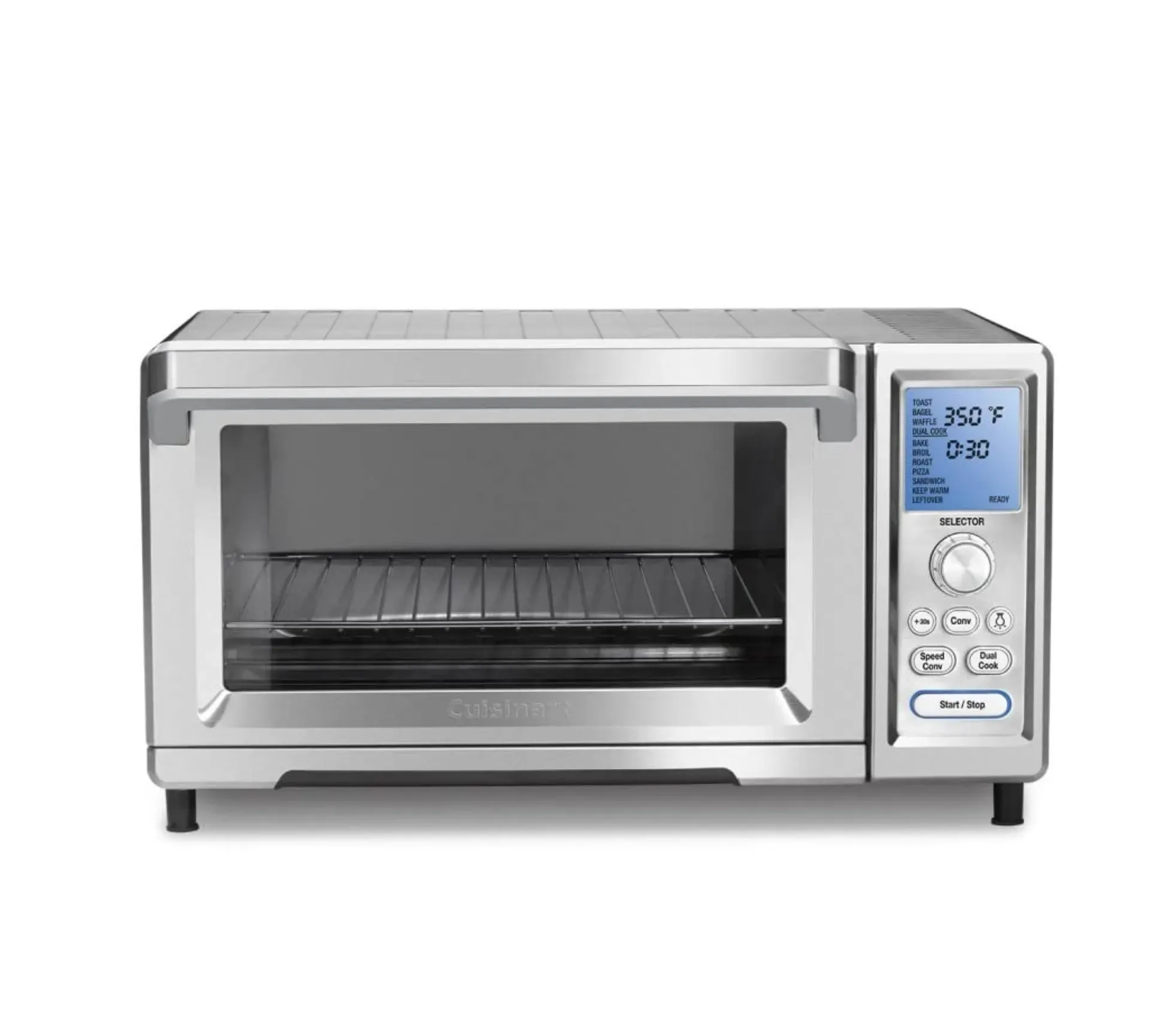 Cuisinart TOA-70 Air Fryer Toaster Oven with stainless steel front and LCD display