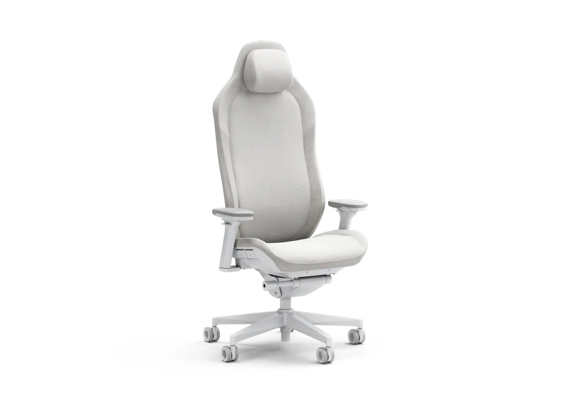 Fractal Design Refine fabric gaming chair with clean Scandinavian design and synchro-tilt mechanism
