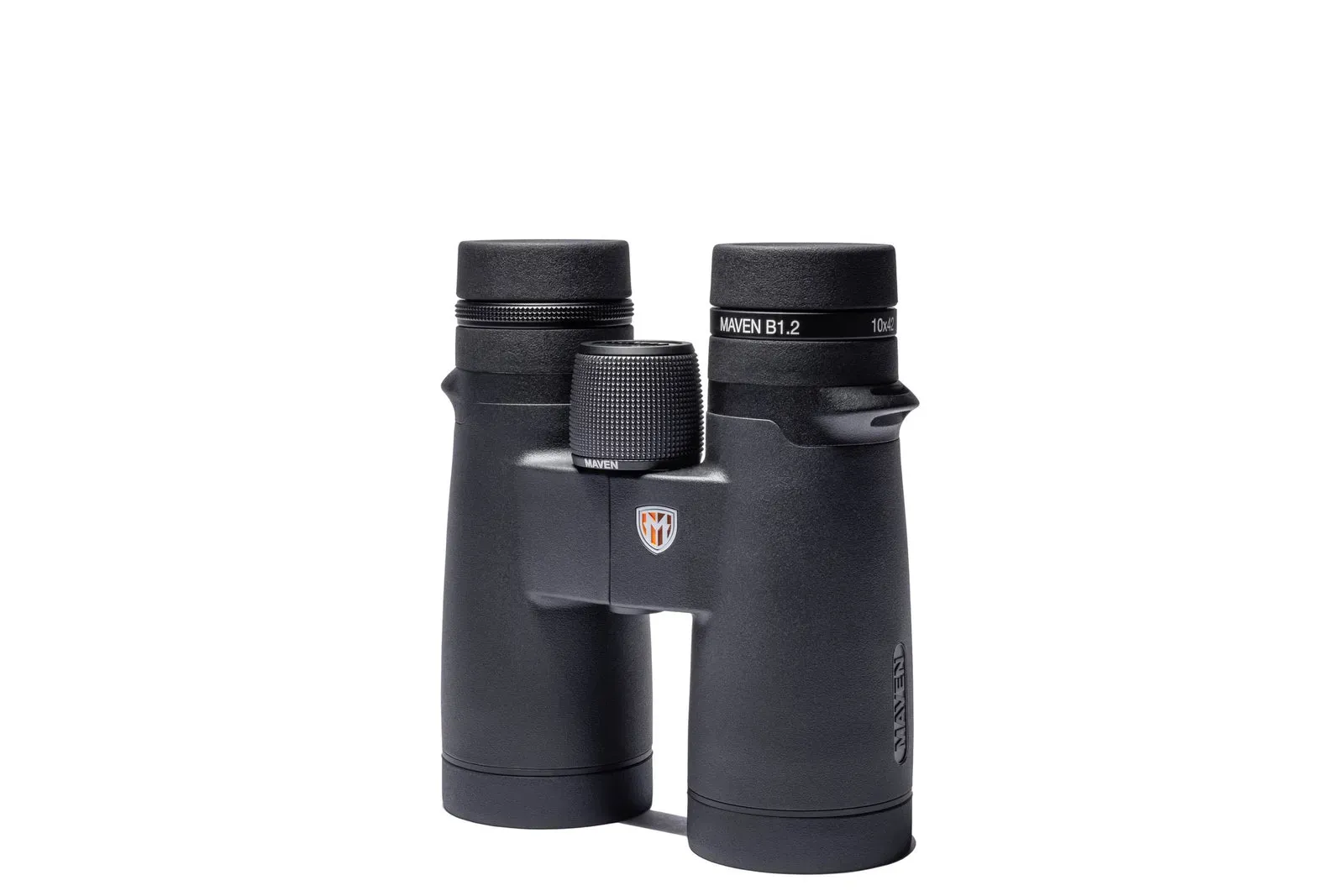 Maven B1.2 10x42mm binoculars with lightweight magnesium housing on rock surface