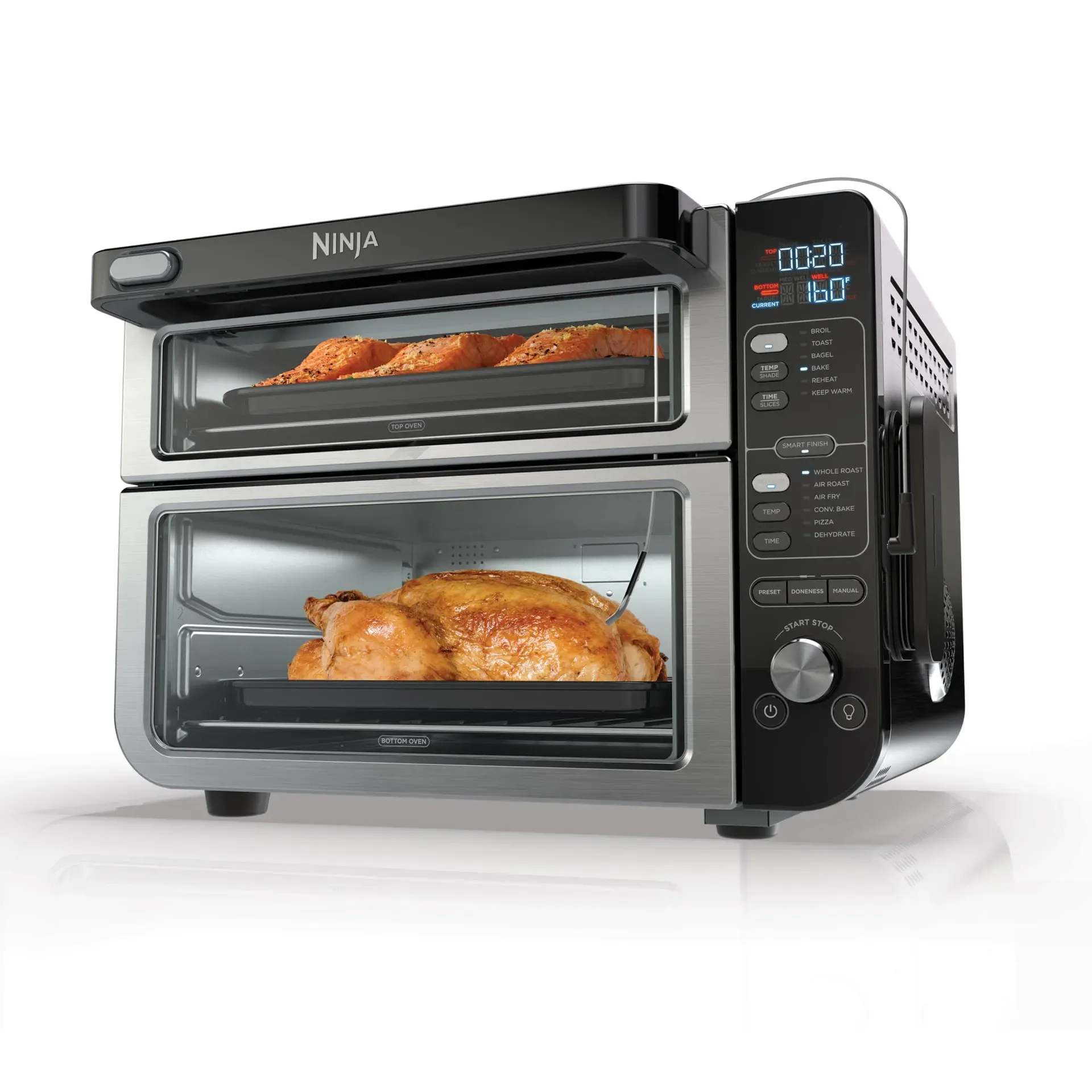 Ninja DCT451 12-in-1 Smart Double Oven with FlexDoor dual-chamber cooking system