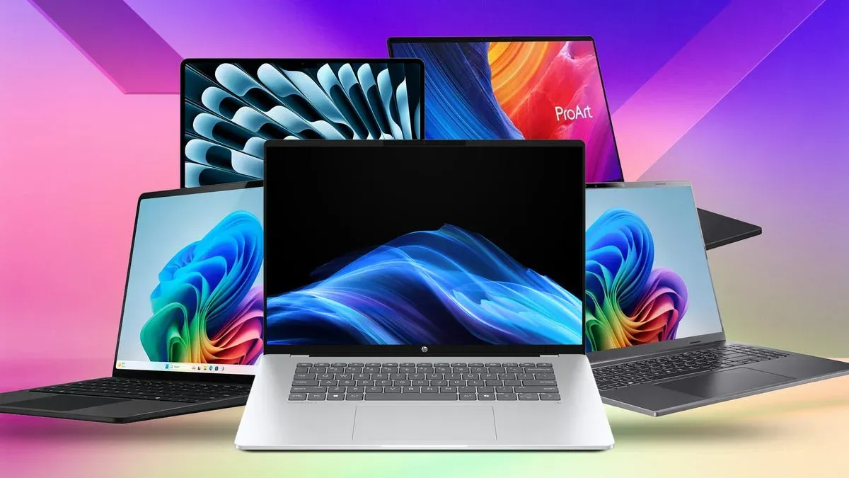 Top 10 best laptops of 2026 ranked and reviewed showing colorful Apple MacBook Neo and premium Windows laptops