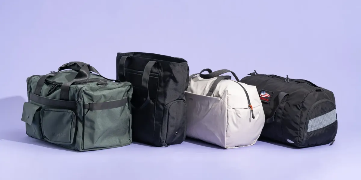 Collection of the top 10 best gym bags of 2026 including duffel bags, backpacks, and travel gym bags